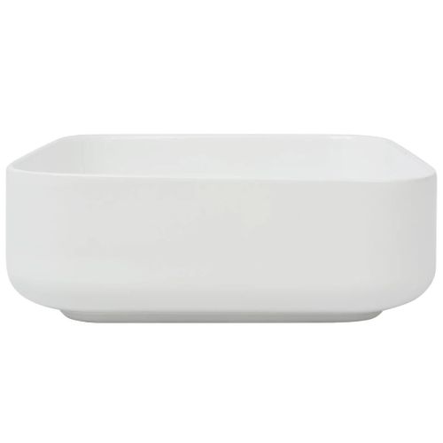 Lavabo Carré Céramique Blanc 39x39x13,5 Cm