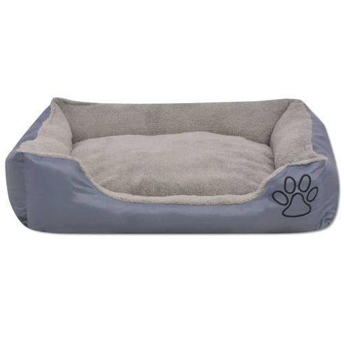 Lit Pour Chiens Avec Coussin Rembourré Taille XL Gris