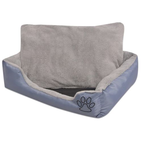 Lit Pour Chiens Avec Coussin Rembourré Taille XL Gris