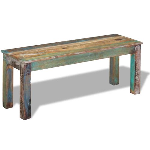 Banc 110x35x45 Cm Bois De Récupération Massif