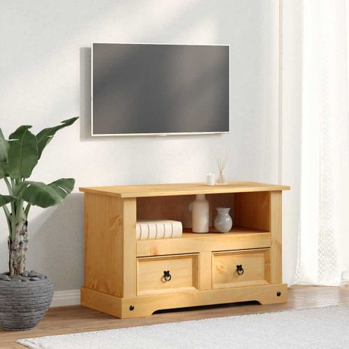 Meuble TV Gamme Corona Pin Mexicain 91x43x56 Cm