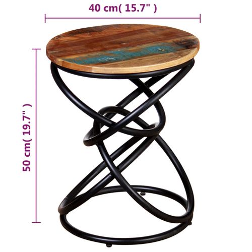 Table D'appoint Bois De Récupération Massif
