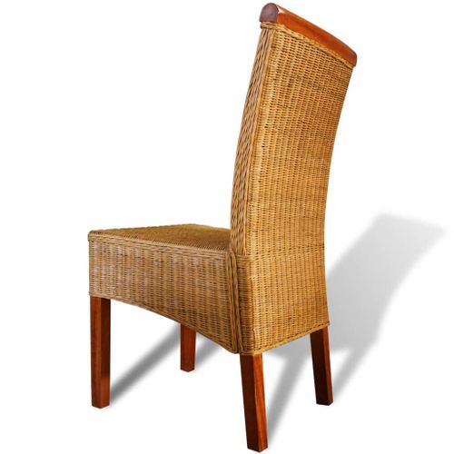 Chaises à Manger Lot De 6 Marron Rotin Naturel