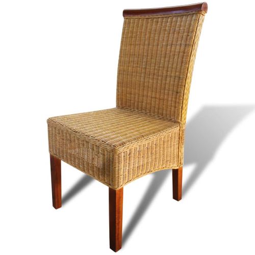 Chaises à Manger Lot De 6 Marron Rotin Naturel