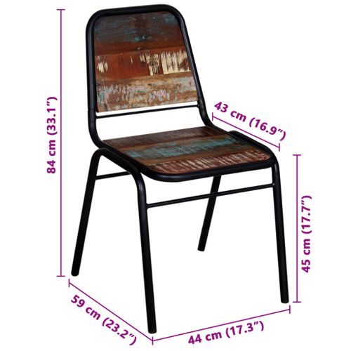 Chaises à Manger Lot De 6 Bois De Récupération Solide