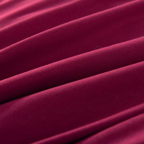 Ensemble De Housse De Couette Bordeaux 155x220/80x80 Cm