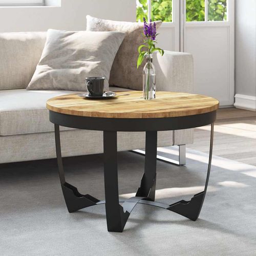 Table Basse Bois De Manguier Brut 60x40 Cm