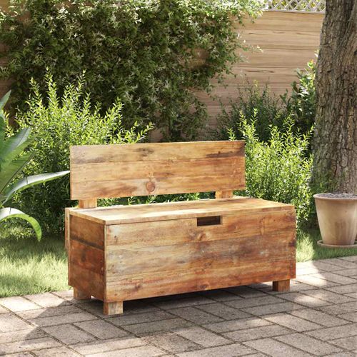Vidaxl Banc Avec Compartiment Bois De Récupération 86x40x60 Cm Banc D'entrée Meuble De Salon Couloir