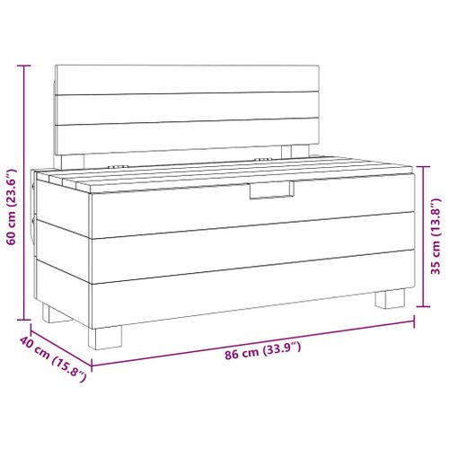 Vidaxl Banc Avec Compartiment Bois De Récupération 86x40x60 Cm Banc D'entrée Meuble De Salon Couloir
