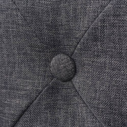 Tabourets De Bar 2 PCs Gris Foncé Tissu