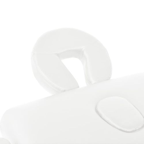 Table De Massage Pliable À 2 Zones 10 Cm D'épaisseur Blanc