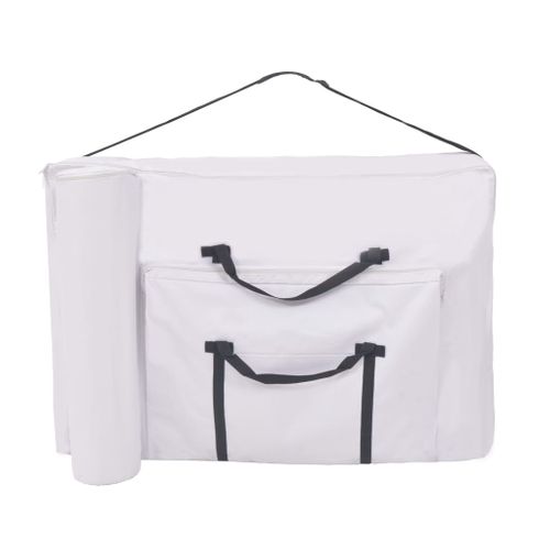 Table De Massage Pliable À 3 Zones 10 Cm D'épaisseur Blanc