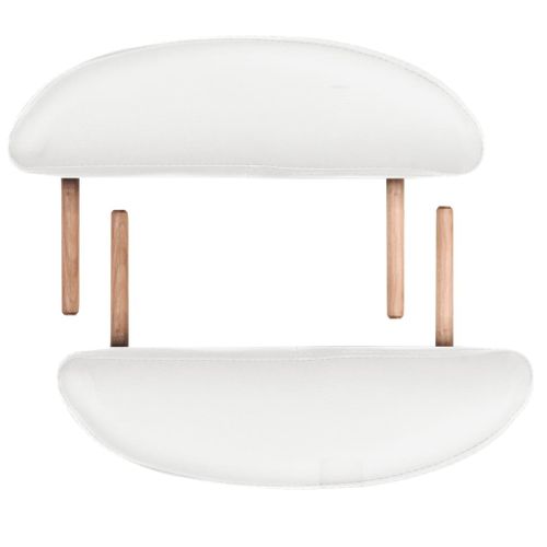 Table De Massage Pliable 4 Cm D'épaisseur Et 2 Traversins Blanc