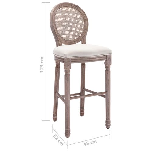 Tabourets De Bar Lot De 2 Blanc Lin