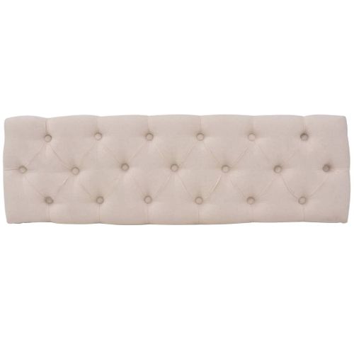 Banc Lin Bois Massif 110 X 38 X 48 Cm Blanc Crème