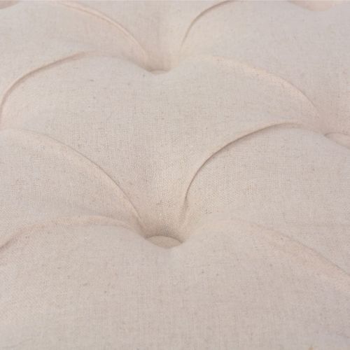 Banc Lin Bois Massif 110 X 38 X 48 Cm Blanc Crème
