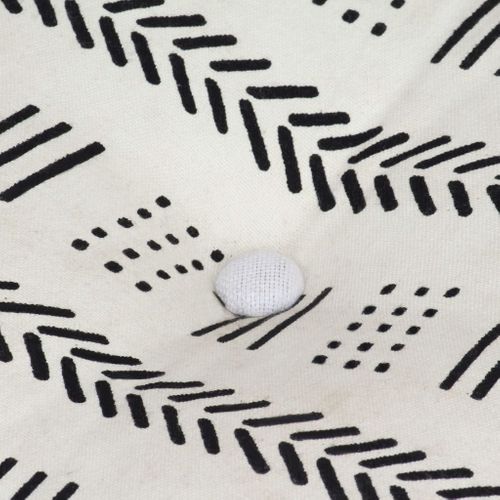 Poufs Et Tapis 3 PCs Tissu À Rayures