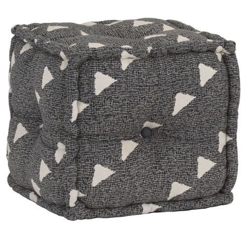 Poufs Et Tapis 3 PCs Tissu À Rayures