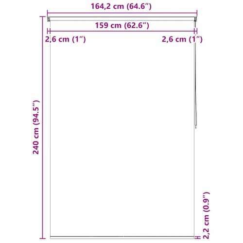 Store Roulant De Douche 160x240 Cm Éclaboussures