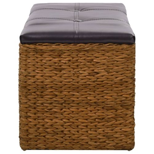 Banc Avec 2 Paniers Jacinthe D'eau 71 X 40 X 42 Cm Marron