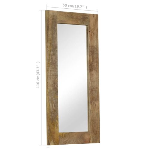 Miroir Bois Massif De Manguier 50 X 110 Cm