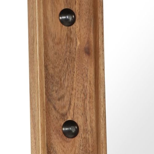 Miroir Bois D'acacia Massif 50 X 50 Cm