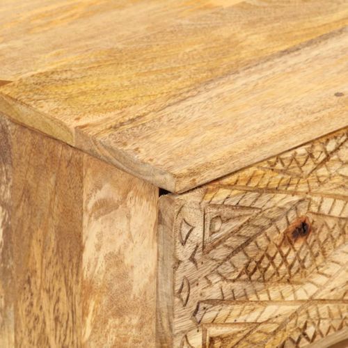 Meuble TV Bois De Manguier Solide 110x30x40 Cm