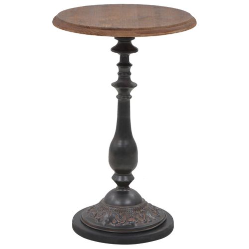 Table D'appoint Bois De Sapin Massif 40 X 64 Cm Marron