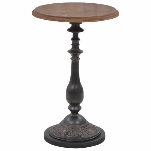 Table D'appoint Bois De Sapin Massif 40 X 64 Cm Marron