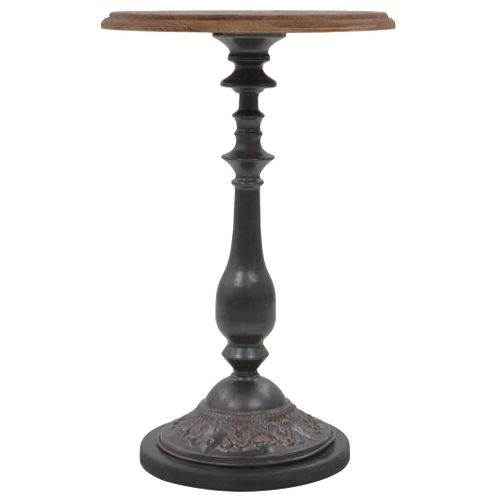 Table D'appoint Bois De Sapin Massif 40 X 64 Cm Marron