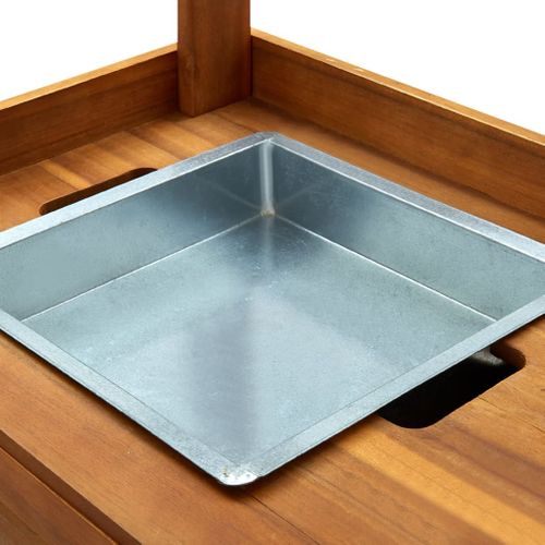 Chariot De Cuisine De Jardin Bois D'acacia 92x43,5x141,5 Cm