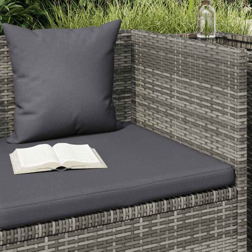 Lit De Jardin Gris 200x60 Cm Résine Tressée