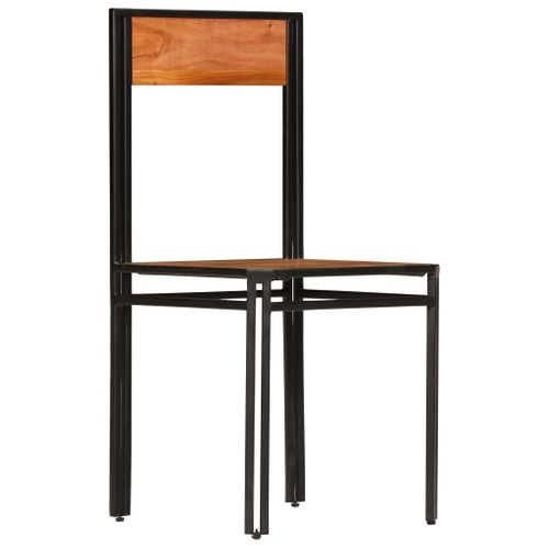 Chaises à Manger Lot De 2 Bois D'acacia Solide