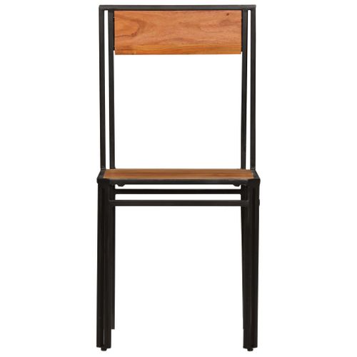 Chaises à Manger Lot De 2 Bois D'acacia Solide