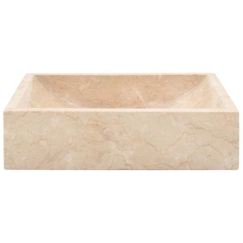 Lavabo En Marbre Brillant Crème 45x30x12 Cm Lavabo De Coiffeuse