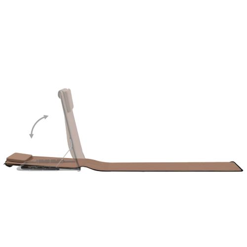 Tapis De Plage Pliables 2 Pièces Acier Et Tissu Marron