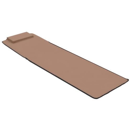 Tapis De Plage Pliables 2 Pièces Acier Et Tissu Marron