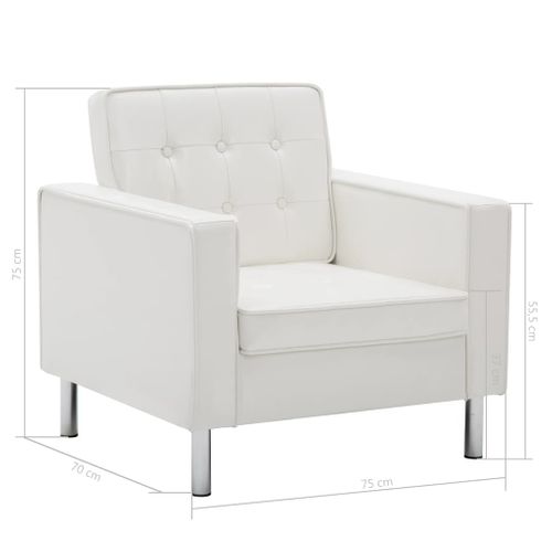 Fauteuil Blanc Similicuir