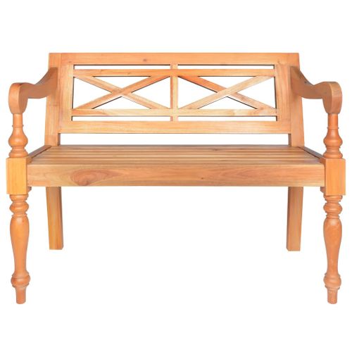 Banc Batavia 98 Cm Bois D'acajou Massif Marron Clair