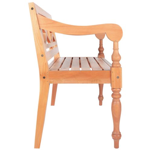 Banc Batavia 98 Cm Bois D'acajou Massif Marron Clair