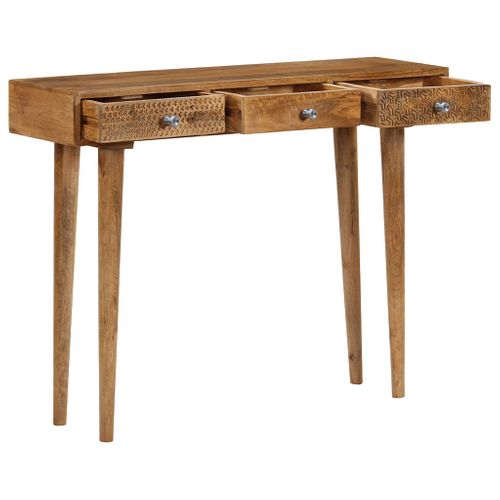 Table Console Bois De Manguier Massif 102x30x79 Cm