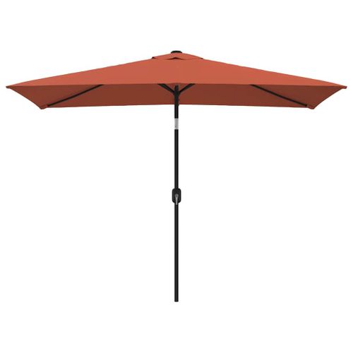 Parasol D'extérieur Avec Mât En Métal 300x200 Cm Terre Cuite