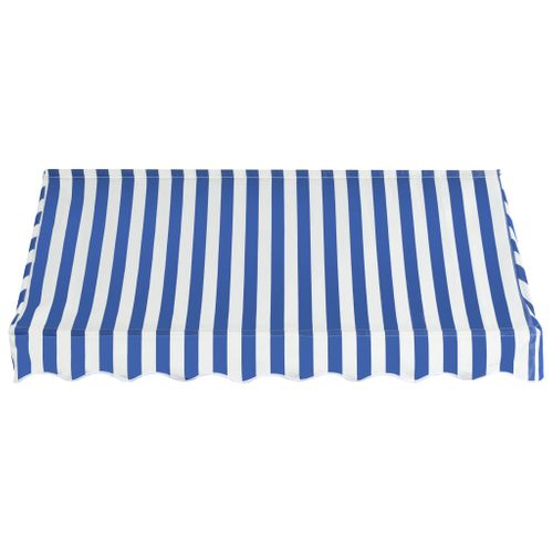 Auvent De Bistro 200x120 Cm Bleu Et Blanc