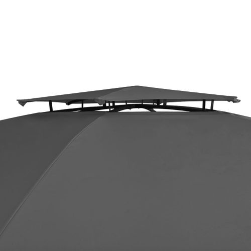 Chapiteau Tente De Jardin Avec Rideaux Hexagonal 360 X 265 Cm