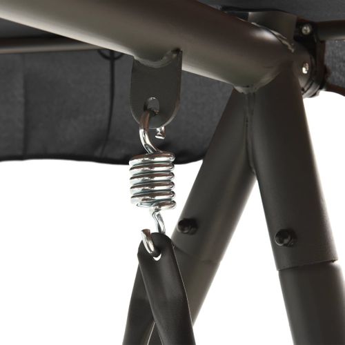 Balancelle Convertible à Auvent Anthracite 198x120x205 Cm Acier
