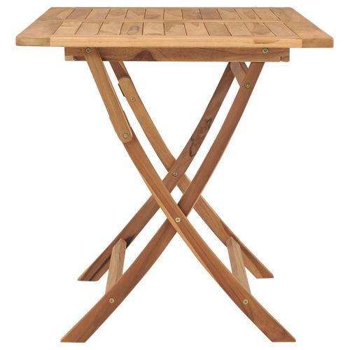 Vidaxl Table De Jardin Pliable 120x70x75 Cm Bois De Teck Solide Meuble Dîner Terrasse Extérieur