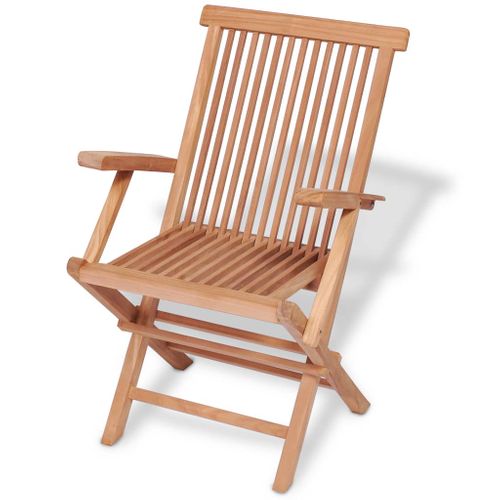 Mobilier À Dîner D'extérieur 7 PCs Bois De Teck Solide