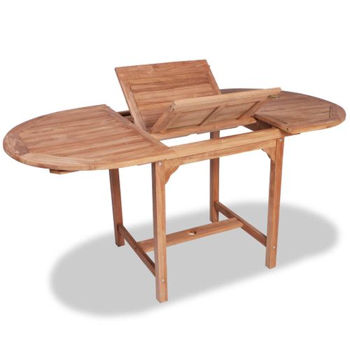 Mobilier À Dîner D'extérieur 7 PCs Bois De Teck Solide