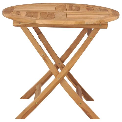 Table Pliable De Jardin 85x76 Cm Bois De Teck Solide
