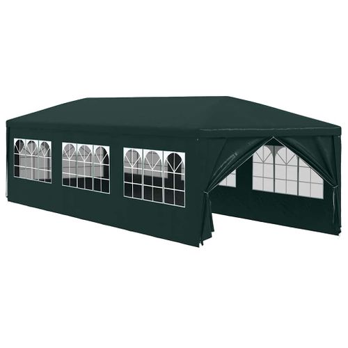 Tente De Fête 3x9 M Vert Toit Pe Panneaux Acier Résistante Uv